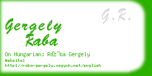 gergely raba business card